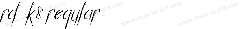 rd多森k8 regular字体转换